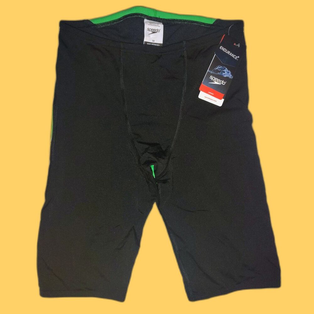 NWT Speedo Men's Edge Splice Jammer Green Waist 32 87052257962 Competitive Swim